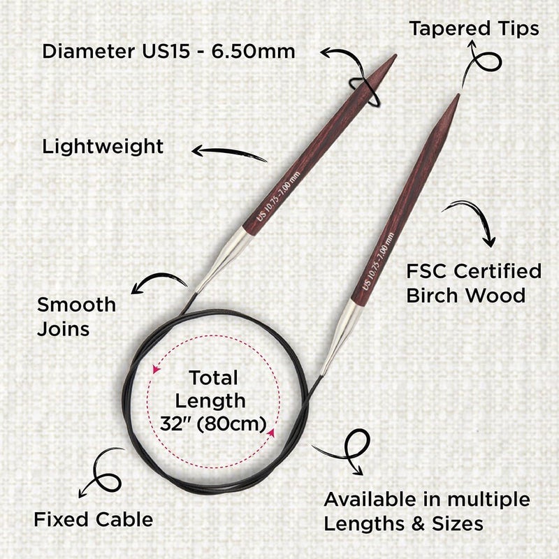 Knit Pro Dreamz Fixed Circular Needles 32" (80cm) | US Size 10.5 (6.5mm) - Image 3